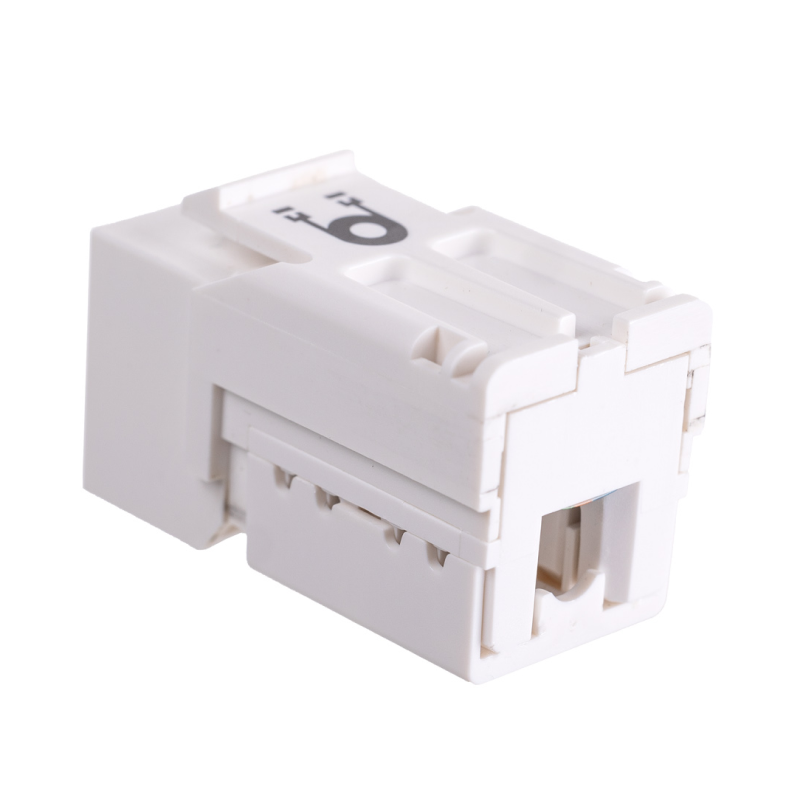 Модуль Maxicord Keystone Jack RJ-45(8P8C) кат.5е UTP DUAL IDC 90 градусов Toolless, белый