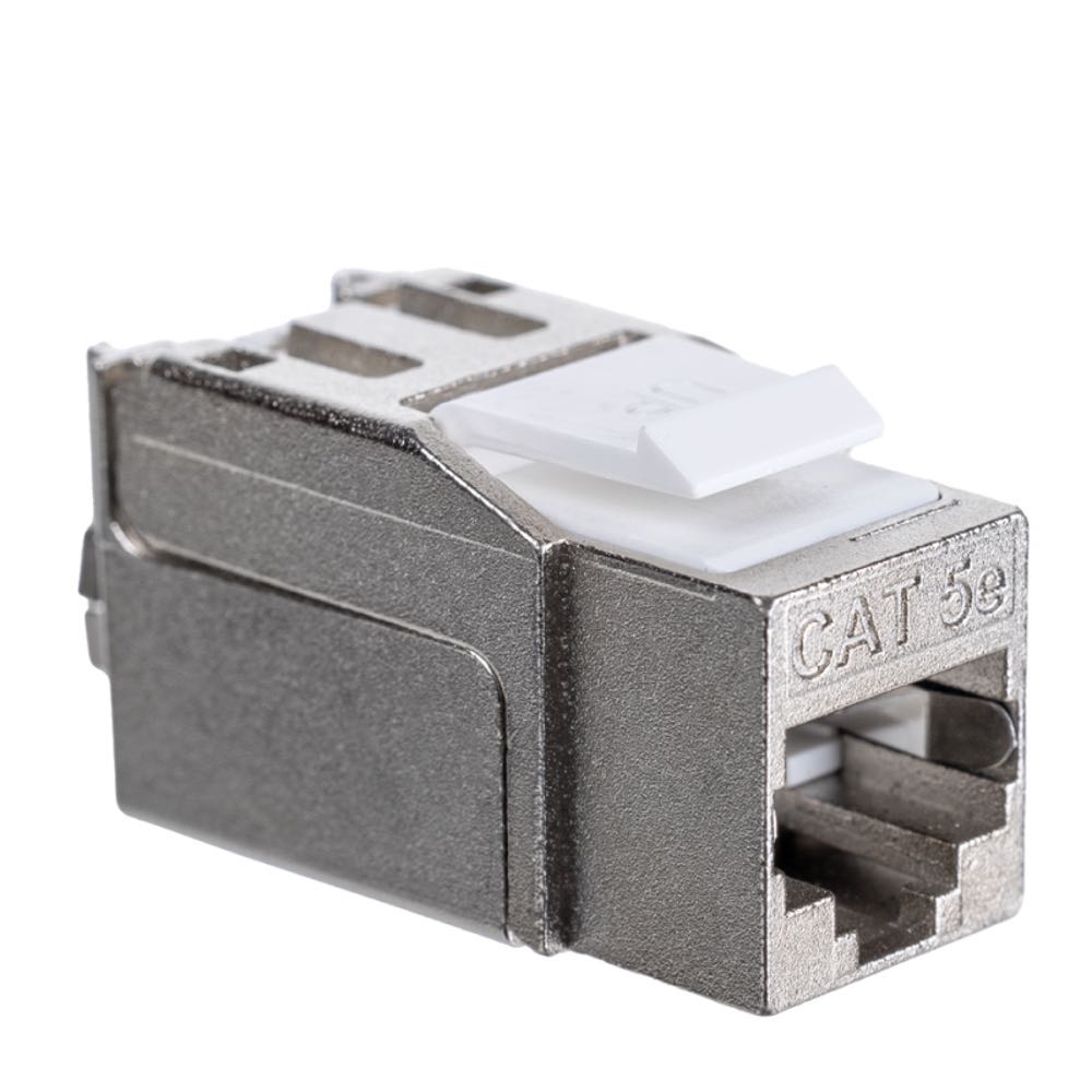 Модуль Maxicord Keystone Jack RJ-45(8P8C) кат.5е FTP DUAL IDC 90 градусов Toolless, белый